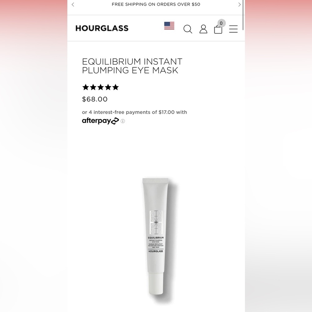 Hourglass Equilibrium Instant Plumping Eye Mask Full Size 1.0 Fl Oz